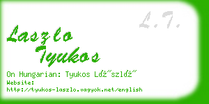 laszlo tyukos business card